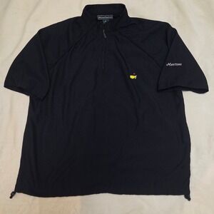MASTERS COLLECTION MENS SHORT SLEEVE 1/4 ZIP PULLOVER WINDBREAKER SIZE MEDIUM